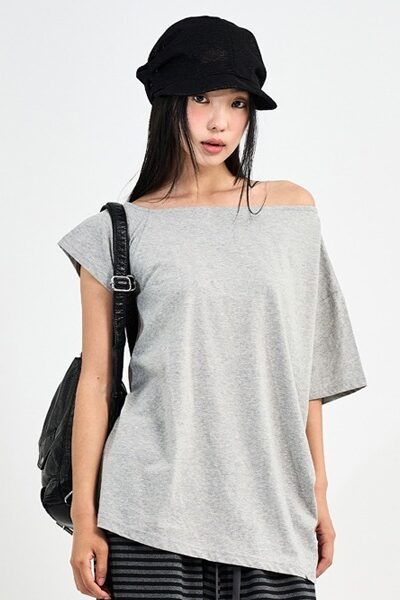 raucohouse レイヤードオフショルダーTシャツ 韓国ブランド